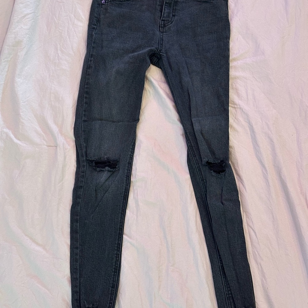 Women's Black Distressed Jeans